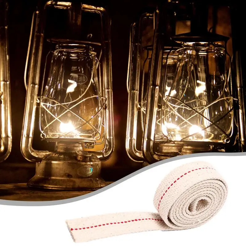 Flat Cotton Lamp Wick Replacement Oil Lanterns Wick with Genuine Red Stitch  for Paraffin Oil Kerosene Based Lamps and Burners - AliExpress