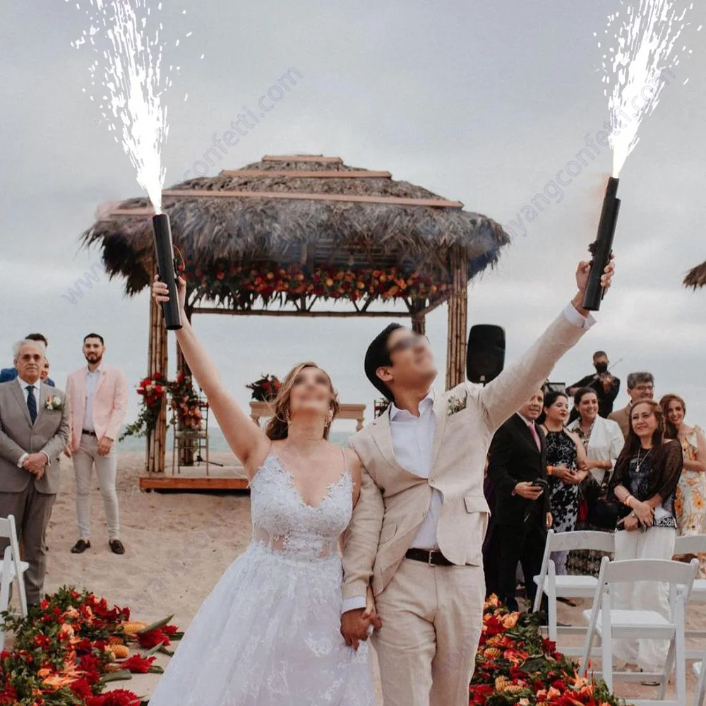 Hand Held Cold Fountain Wedding Machine Hand Hold Sparkler Shooter Marriage Bride Couple Entry Spark First Dance Dj Groom 4pcs
