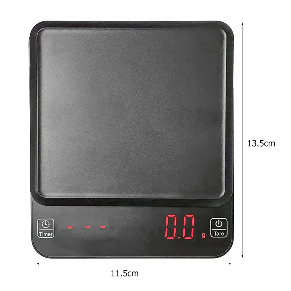 Kitchen Scale Charging Electronic Black Scale Built-in Auto Timer Pour Over  Espresso Smart Coffee Scale Kitchen Scales 3kg/0.1g - AliExpress