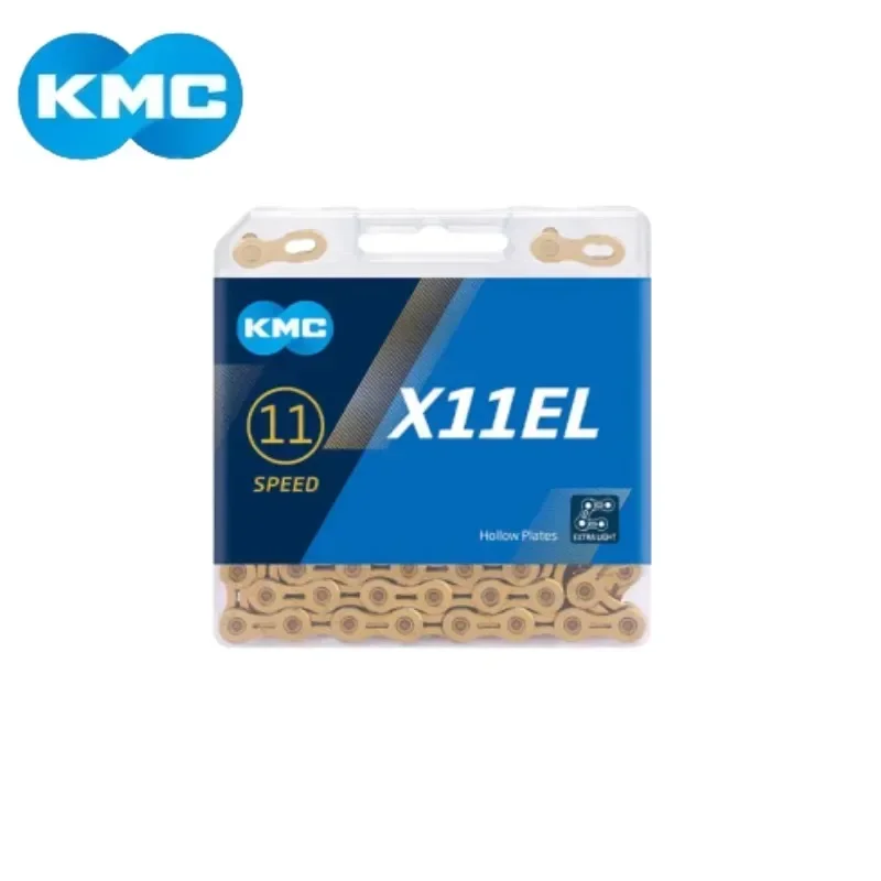 KMC X10EL/X11EL 10 11Speed Bike Chain 116/118L Hollow Plates Golden Silvery Color Chain Mountain Road Bike Original Cycling Part bicycle chain,bicycle chains