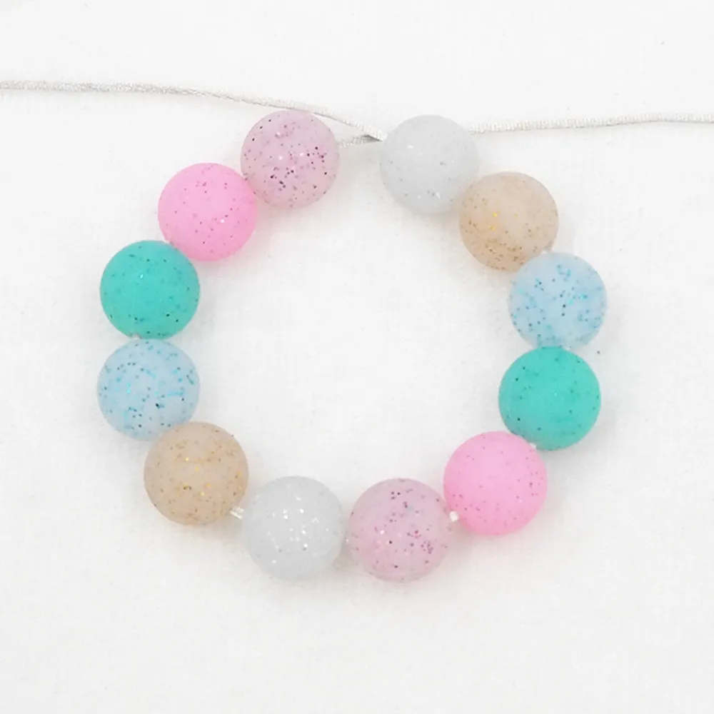 15mm Peach Silicone Beads, Pink Round Silicone Beads, Beads Wholesale