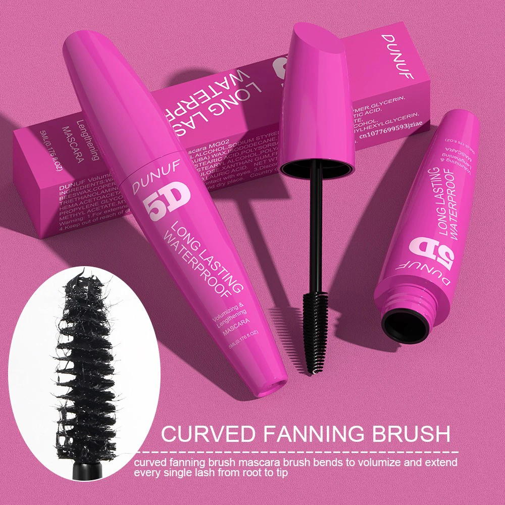 5D Mascara Waterproof Curling Lengthening Eyelash Extension Non-smudging Long-lasting Eyelashes Black Volume Mascara Cosmetics_voghion.com