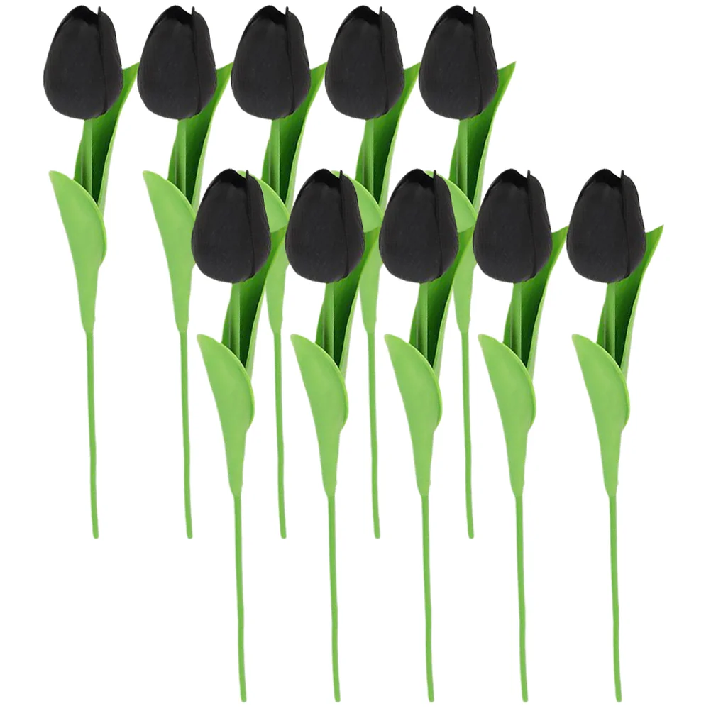 

10pcs Artificial Tulip Ornaments Halloween Tulips Fake Tulip DIY Bouquet Materials