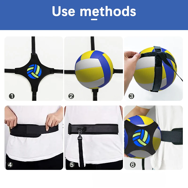 Volleyball Training Throw Solo Practice Training Aid Control Skills Adjustable Waist Belt&a Pair Hand Orthotics