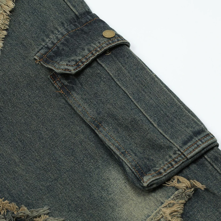 Vintage Baggy Jeans Star Patchwork Loose Straight Denim Pants 2023 New Men Hip Hop Streetwear Jeans 5