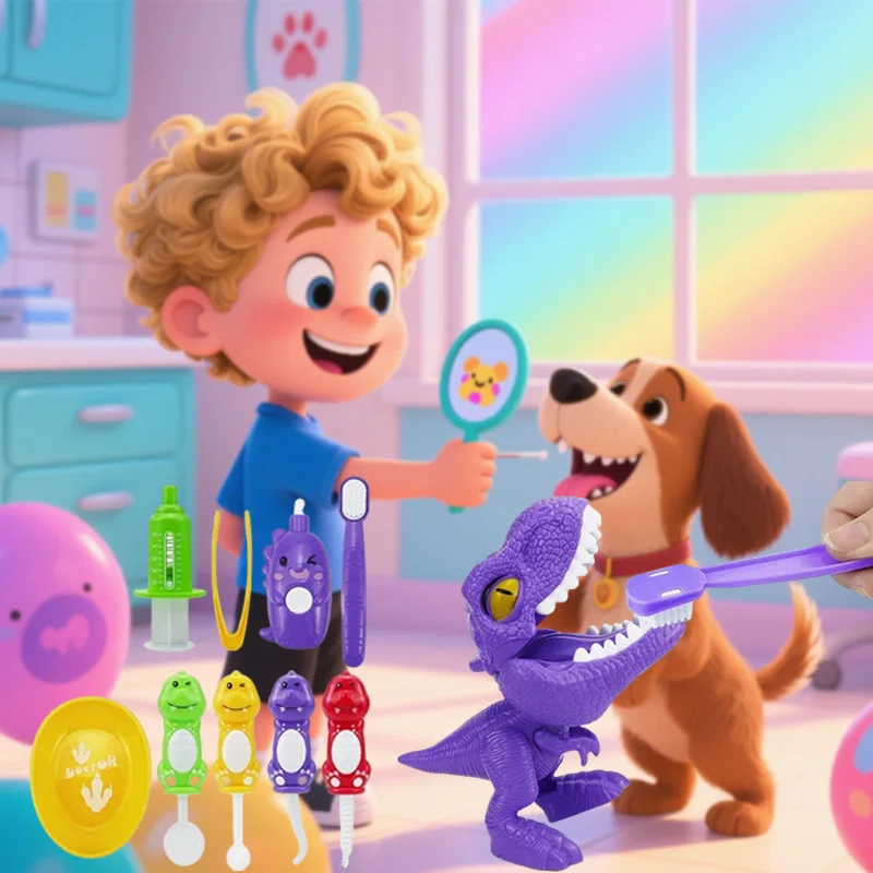 1/10pcs Montessori Educational Toys for Children Early Learning Doctors Role Play Kids Intelligence Brushing Tooth Teaching Aids