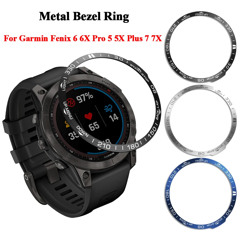 

Металлическая рамка для смарт-часов Garmin Fenix 6 6X Pro 7 7X 5 5X Plus, рамка, чехол, защитное кольцо, защита от царапин