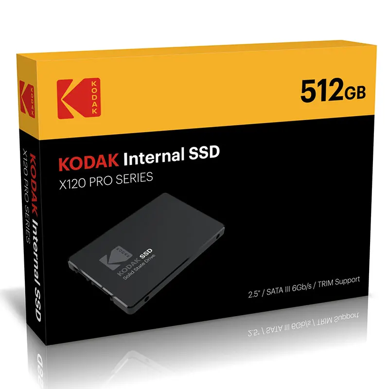 Original KODAK Internal SSD X120 128GB 256GB 512GB 1TB Hard Drive Metal 2.5  Inch Sata 3.0 Solid State Drives for Laptops Destops