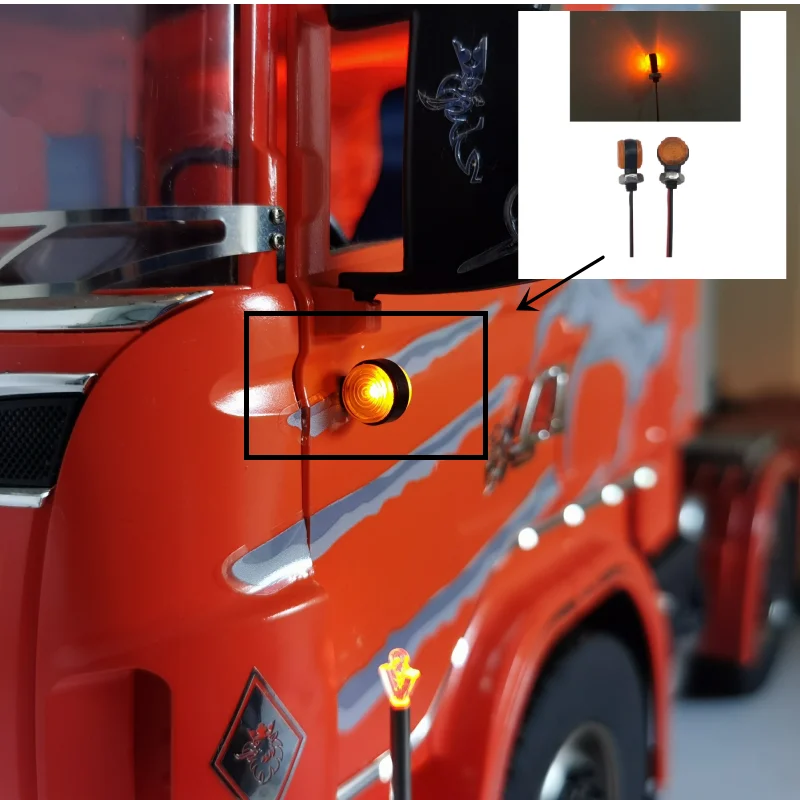 

LED Clearance Side Lights For 1/14 Tamiya RC Truck Tractor Outline Marker Lamps 56360 SCANIA MAN TGX Actros Upagrade Parts
