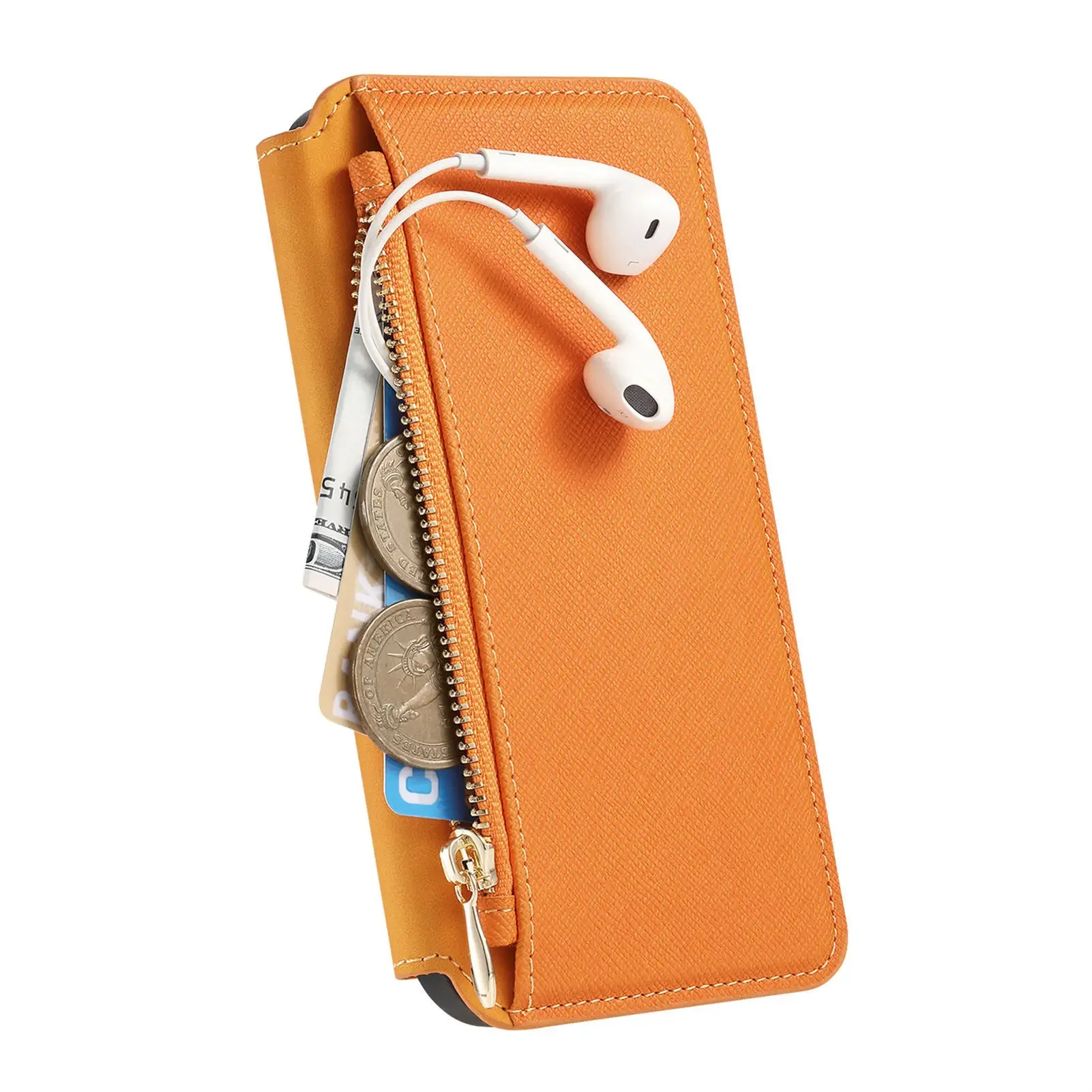 2 in 1 Detachable Magnetic Zipper Cards Solt Wallet Leather Case For Samsung Galaxy S24 Ultra S23 Plus A05 A35 A25 A15 A55 Cover_voghion.com