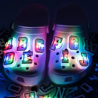 1/26pcs Letter LED Pins for Kids Lighted Shoe Charms Glowing Accessories Shoe Decorations Gifts Sandals Clog Buckles Ornament 1