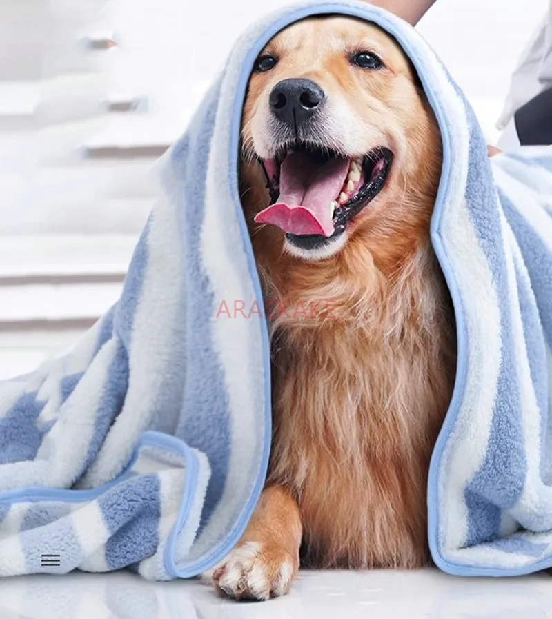Pet towels for dogs, cats, and cats, quick drying, super absorbent, thickened, and special pet products for wiping dogs