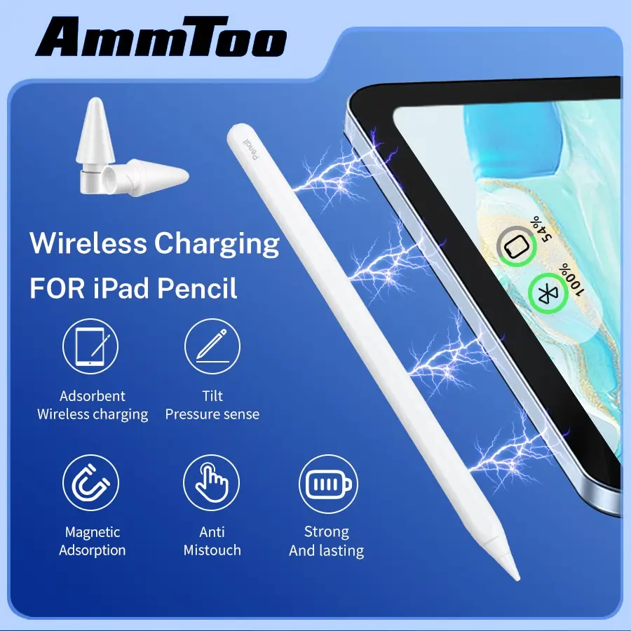 For iPad Pencil with Magnetic Wireless Charging Stylus Pen Smooth For iPad Pencil with Magnetic Wireless Charging Stylus Pen Smooth
