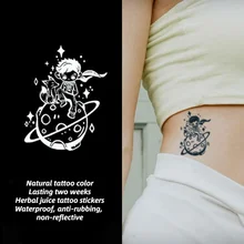 

2 Pieces Planet Little Prince Herbal Juice Tattoo Sticker Fox Waterproof Long-lasting Non-reflective Realistic Tattoo Sticker