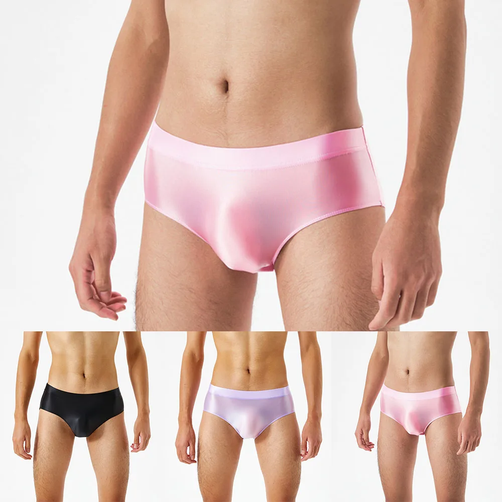 Mens Shiny Satin Glossy Wet Look Swimwear Beachwear Knickers Briefs Underwear Men's Erotic Lingerie Panties Underpants Slip