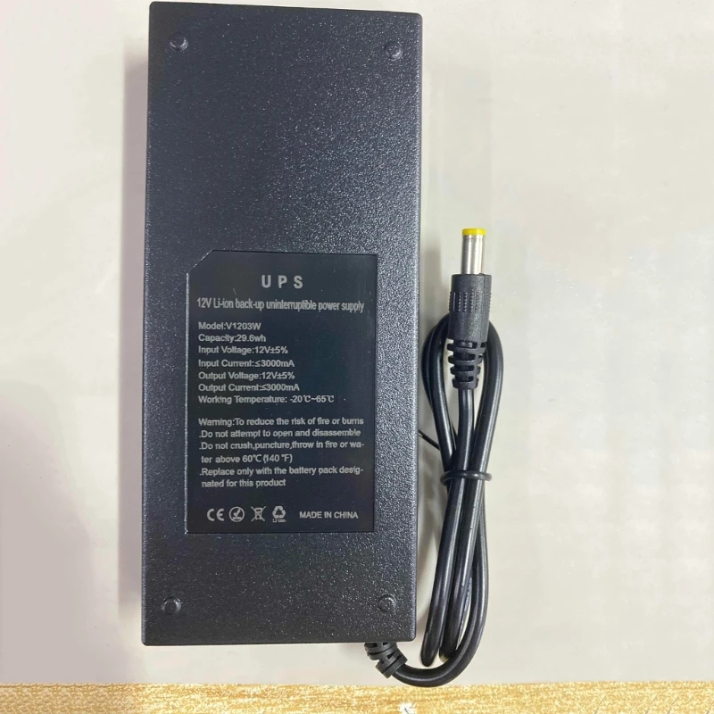 

UPS 8000mAh UPS 12V 3A LCD Monitoring Screen, Standby Power, USB Charging,Uninterruptible Power Supply Battery