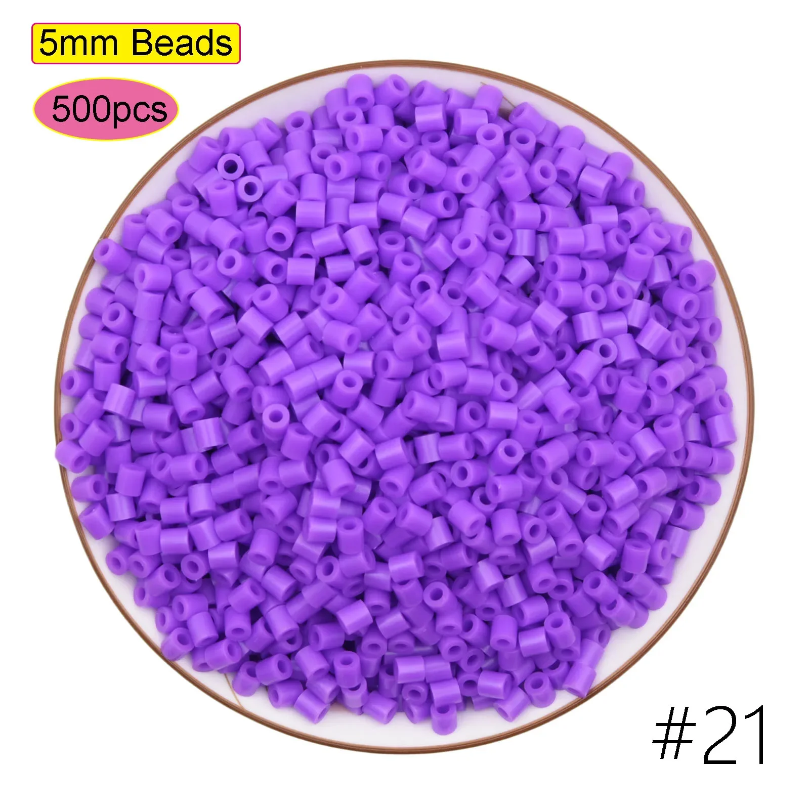 500PCS Multicolor Hama Beads for Kids – DIY Puzzle and Pixel Art Toy Set