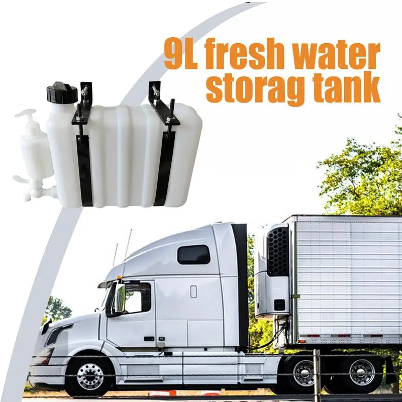 Truck Water Tank 9L Water Storage Tank With Spigot Utility Jug Portable Carrier For Camping And RV Trips