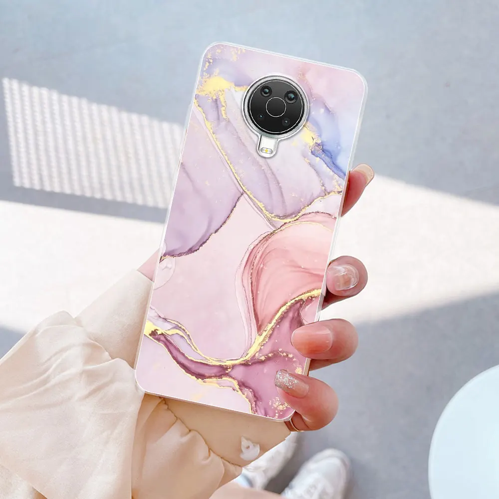 Elegant 6.52 Marble Clear TPU Silicone Soft Case - Flexible Protective Cover