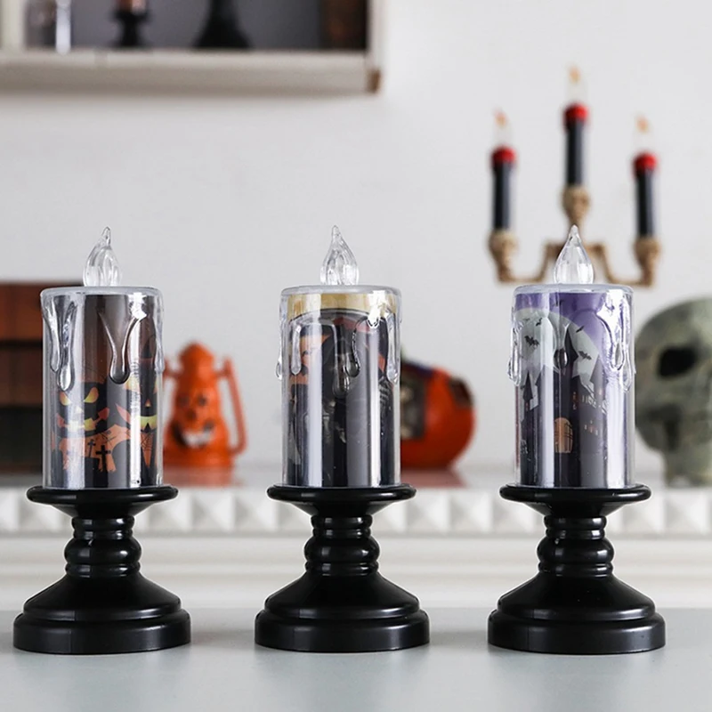

12Pcs/Set Halloween Decoration Candlestick Light LED Electronic Candle Light Horror Night Lights