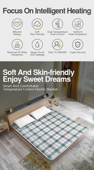 110/220V Electric Blanket Thicker Heaters Home Bed Sheet Thermal Mat 3 Size Winter Home Thermostat Double Body Warmer Pads 2