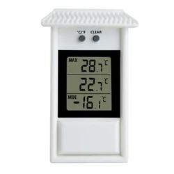 Waterproof Digital LCD Thermometer with Max - Min Display (White)