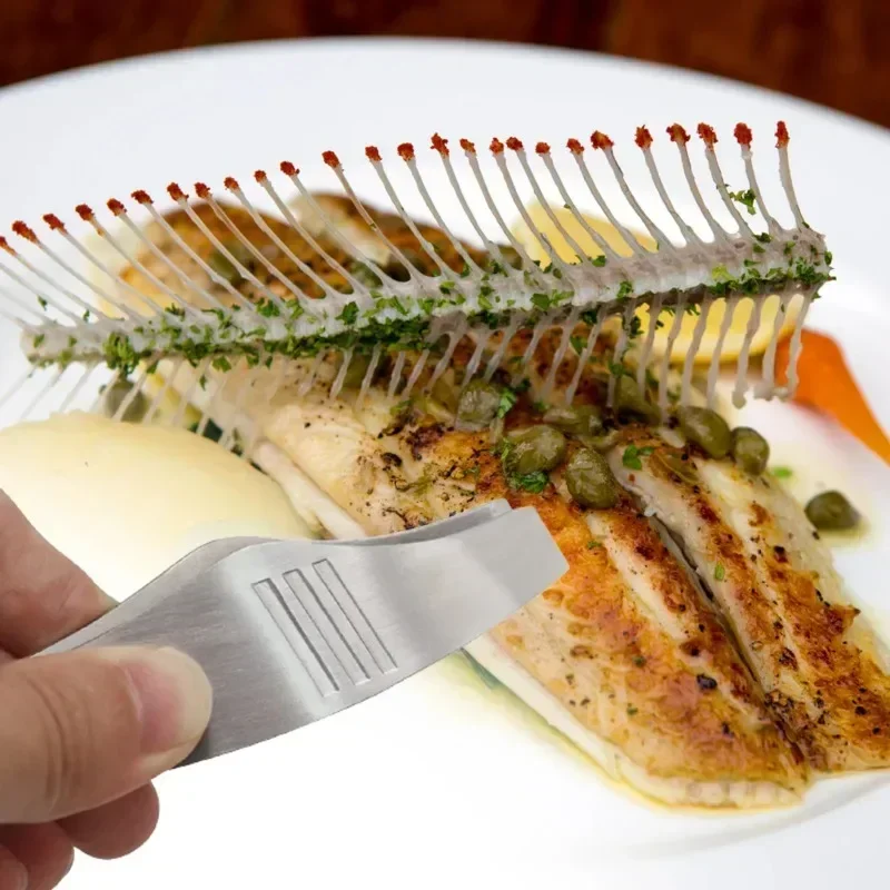 Stainless Steel Tweezers Bone Tweezer Food Clips Food Tongs Hair Removal Tool Angled Ham Pin Bone Pliers for Removing