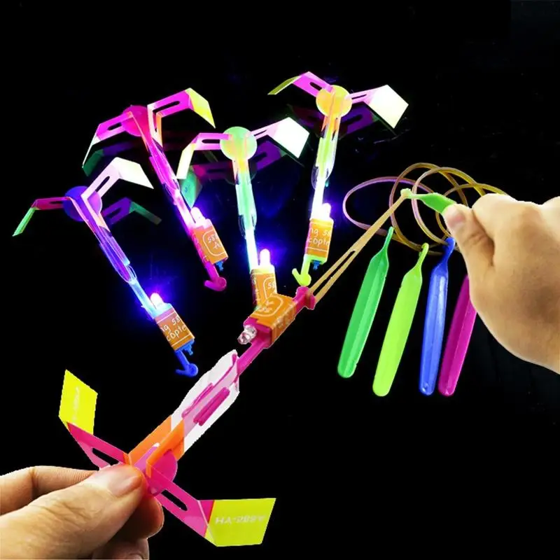 Light Up Rocket Slingshot Led Helicopters Copters Arrow Helicopter Glow