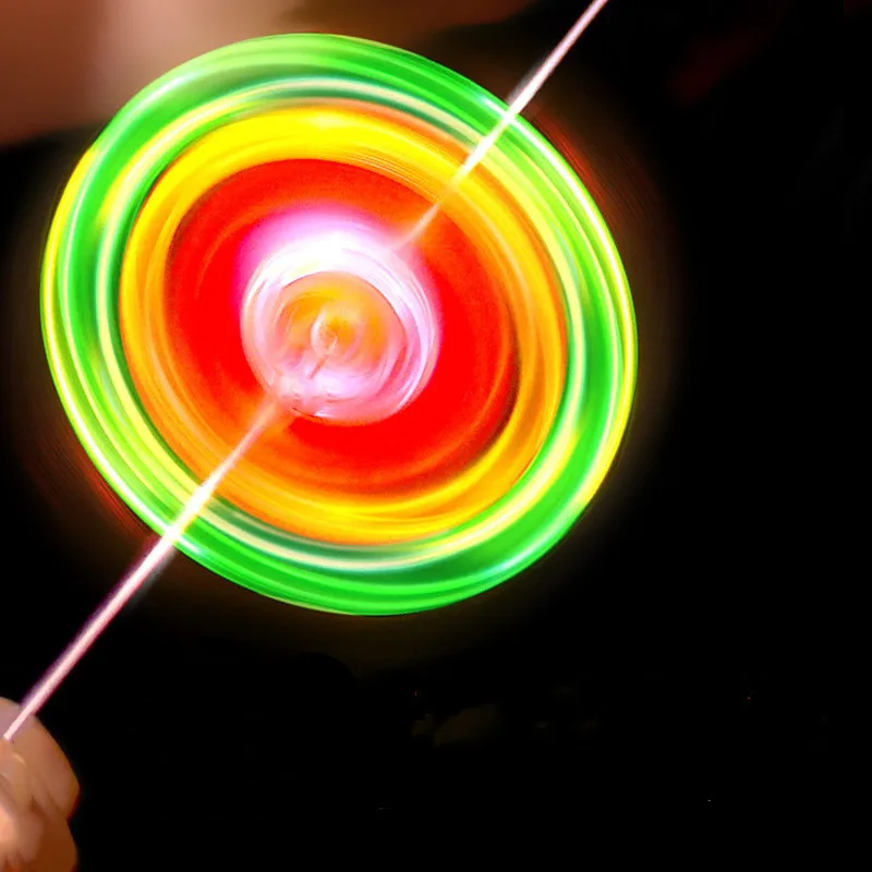 Hot Sale 1pc Flash Pull Line Led Flywheel Hot Fire Wheel Glow Flywheel