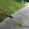 Sturdy Metal Weeding Hook Tool - Ergonomic Black & Green Handle for Effortless Garden Weeding, Pathway Maintenance