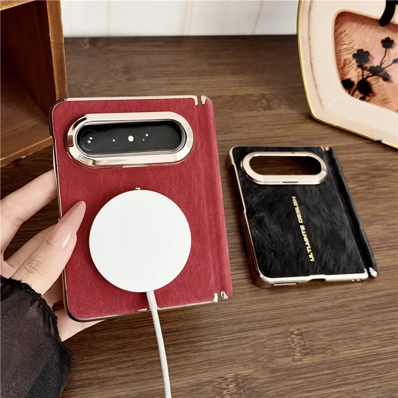 Luxury Magnetic PU Leather Anti-Fingerprint Non-Slip Phone Case