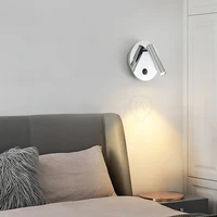 Applique Murale en Argent Galvanisé, Design Moderne, Angle Réglable, Idéal pour une Chambre à Coucher, un Bureau, un Salon ou une Chambre d'Enfant 2