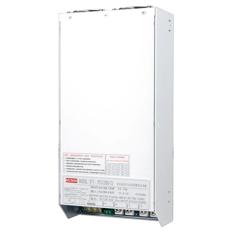 MZMW PFC 스위칭 전원 공급 장치, 조정 가능한 RSP-2000, 2000W, 12V, 15V, 24V, 36V, 48V, 60V, 72V, 80V, 110V, 150V, 220V, AC/DC 100-2
