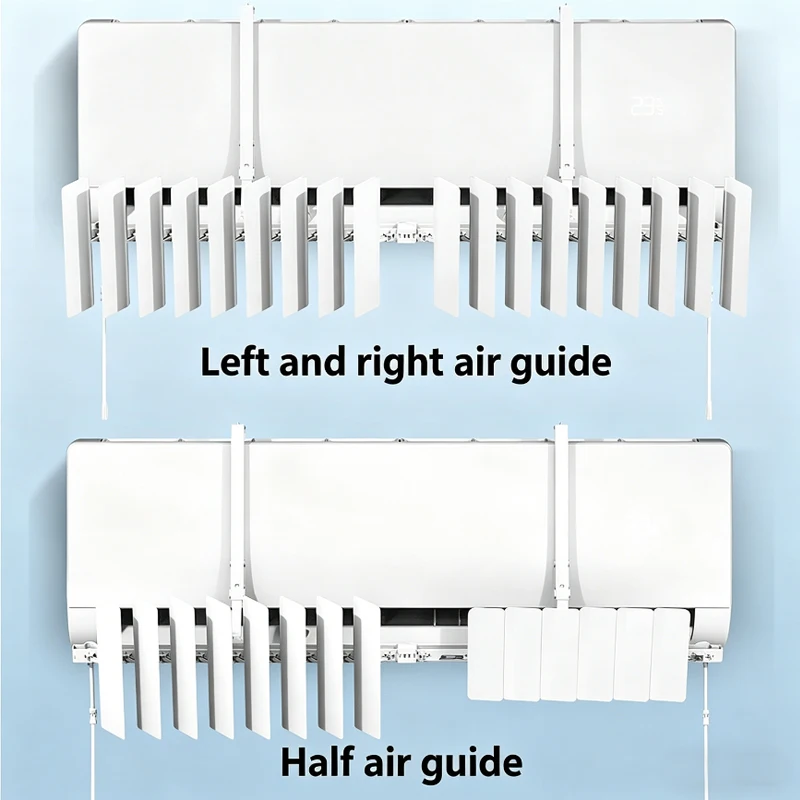 Déflecteur d'air réglable pour climatiseur mural, évite le soufflement direct, pare-vent universel, installation facile 1