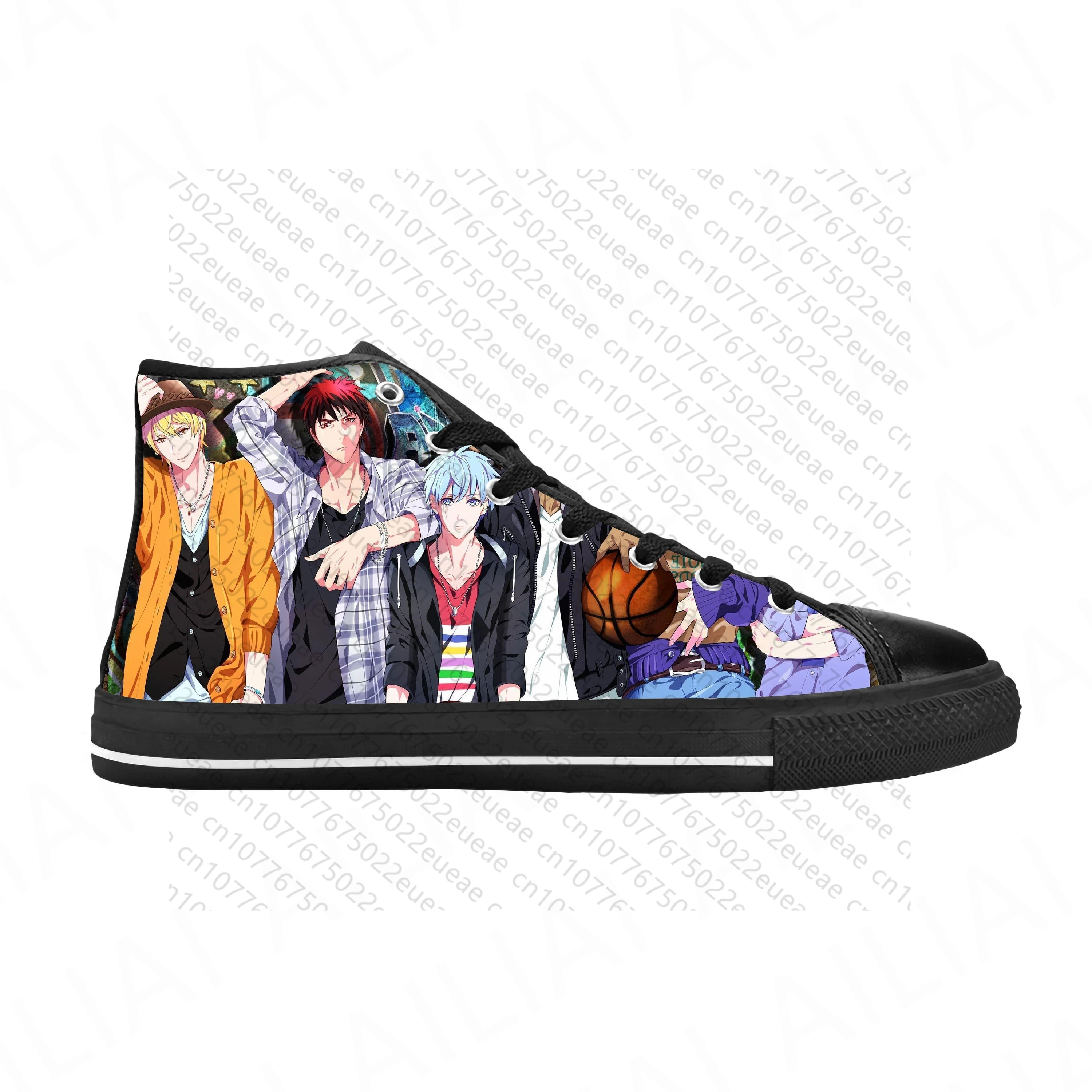 

Japanese Anime Manga Kuroko No Basket Basketball Casual Cloth Shoes High Top Comfortable Breathable 3D Print Men Women Sneakers