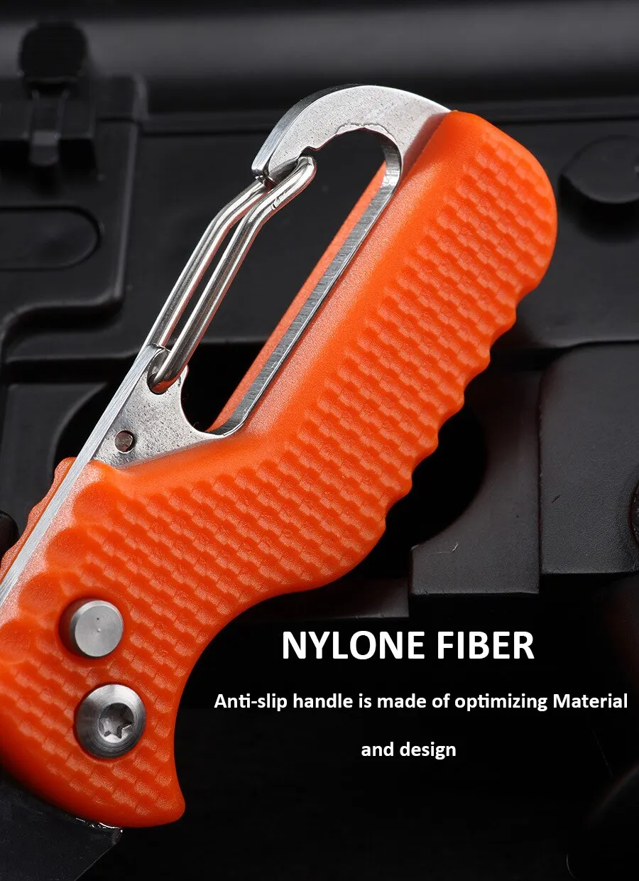 1pcs Outdoor Camping Portable Folding Knife Express Package Knife Gift Keychain Serrated Hook Carryon Survival Tool Box folding knife camping knives