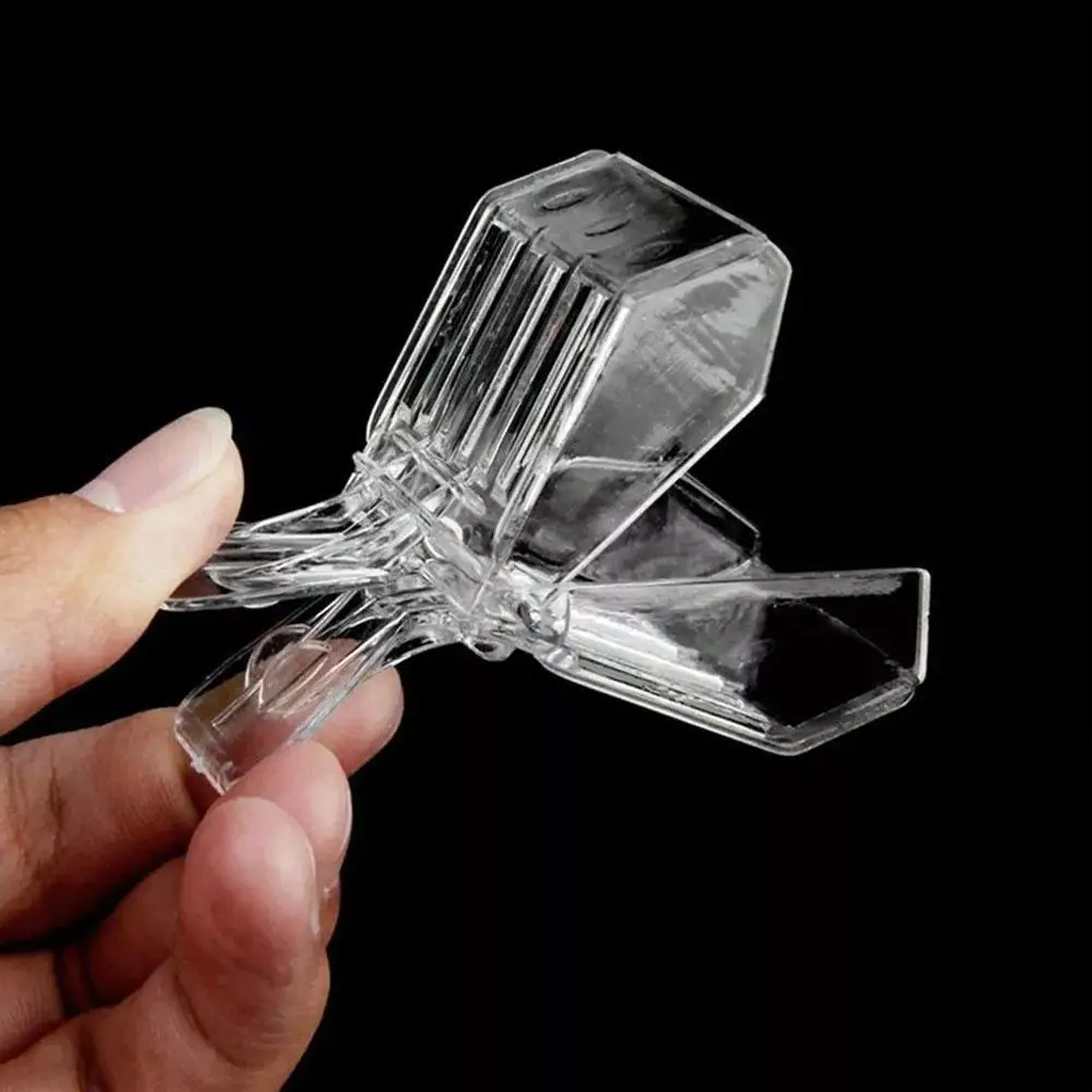5pcs/1pc Plastic Book Clip Type Queen Cage Transparent Queen Catching Clamp Bee Controller Beekeeping Tools,beekeeping tools,beekeeping accessories
