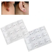 12 Pairs Earrings Crystal Piercing Tools Set Surgical Steel for Body Ear Earrings Piercing Gun Fashion Jewelry Accessories 2
