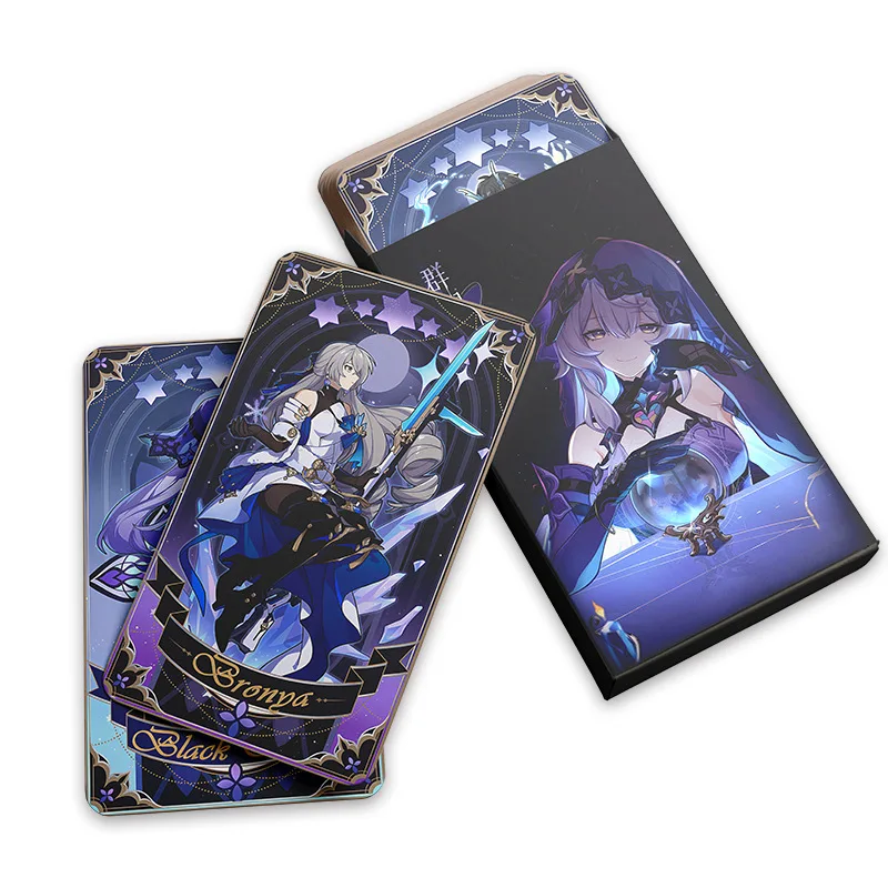 PCS-14 Anime Cosplay Honkai Star Rail FABLE OF STARS Tarot Board Game Props Play Cards March 7th Bronya Dan Heng Diy Accessories anime game honkai star rail dan heng cosplay plus size xxxl uniform men imbibitor lunae costume wig cos suit halloween props