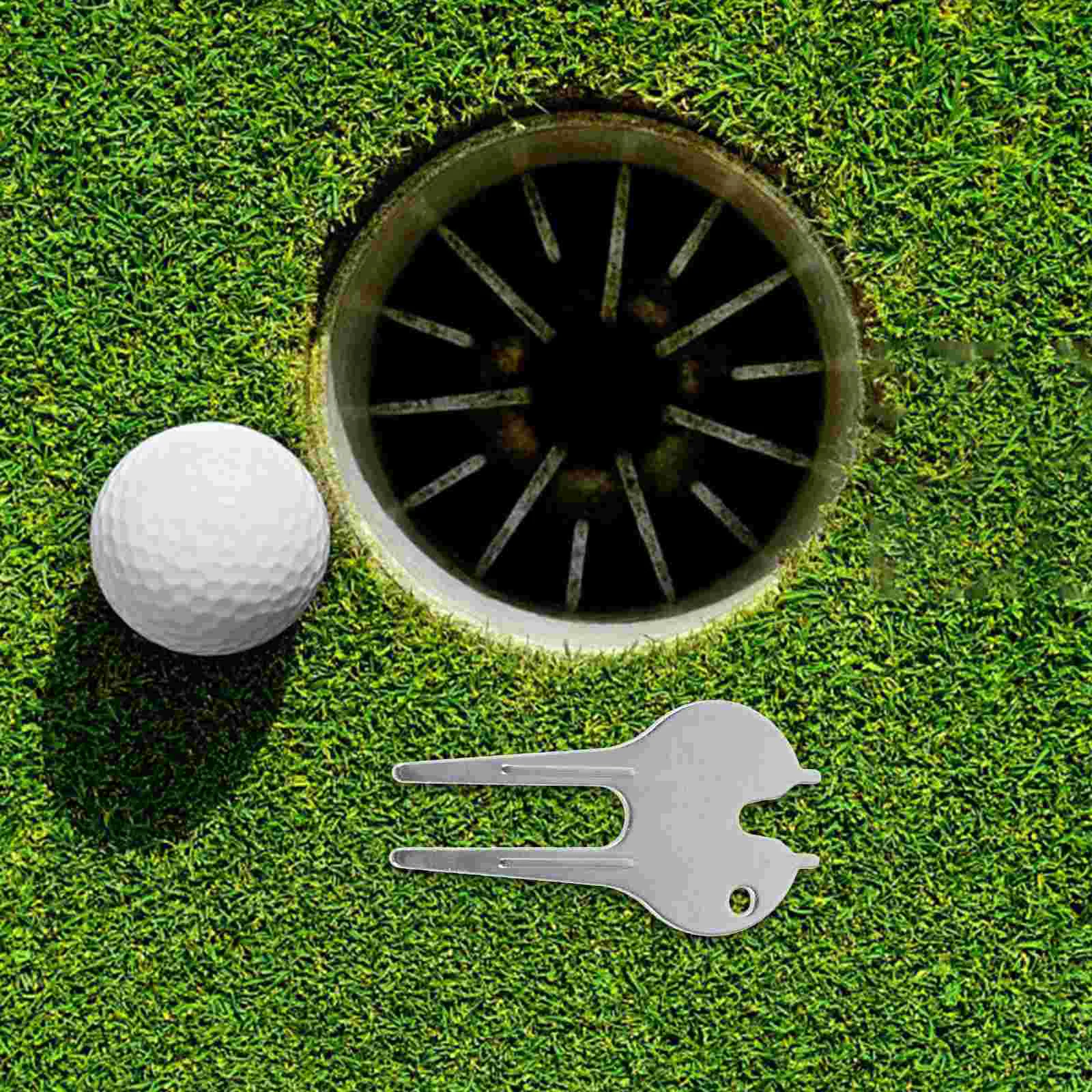 

6 Pcs Golf Green Fork Chritmas Golfs Marker Professional Metal Christmas Throws Compact Iron Ball