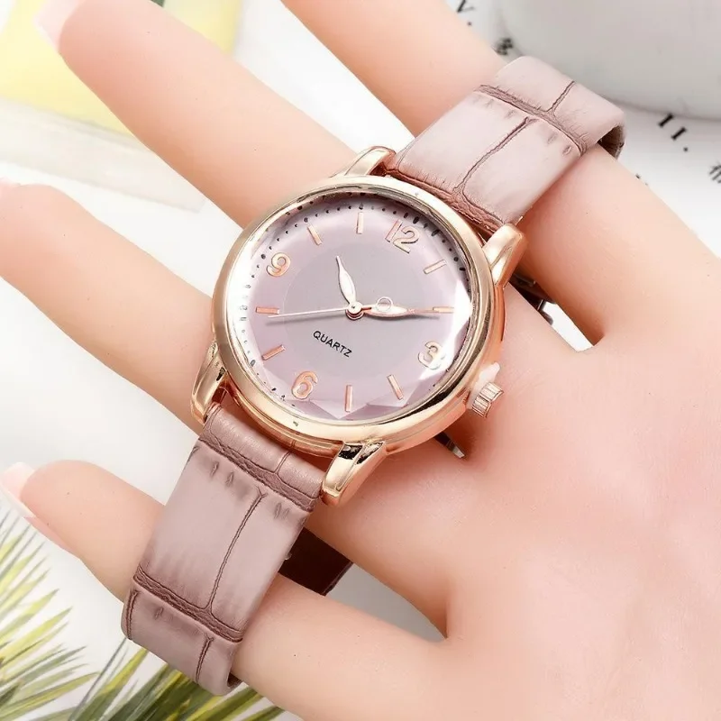 Leather Strap Ladies Watch Polygon Glass Luxury Women Wristwatches Clocks שעוני יוקרה לנשים Relogio Feminino Montre Pour Femme 6