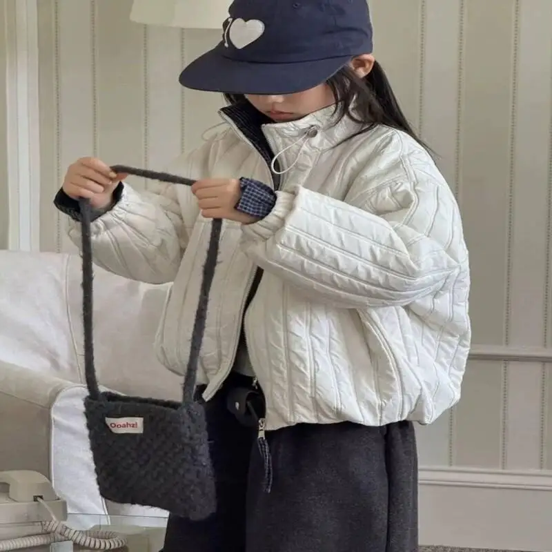 2025년 신상 인기 여아 두꺼운 패딩 코튼 재킷 아동용 따뜻한 코트 아우터웨어 가을 겨울 패션 의류