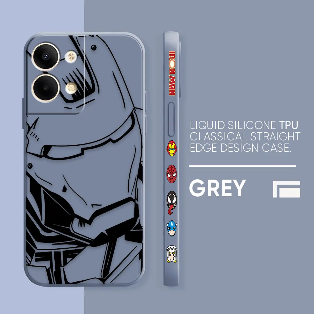 thumbnail image 1 of Case For OPPO RENO 8 7 9 6 7SE 5 4 4SE 4 3 4G 5G PRO PLUS Colour Simple Liquid Silicone Case Marvel Iron Man Comics, 1 of 5
