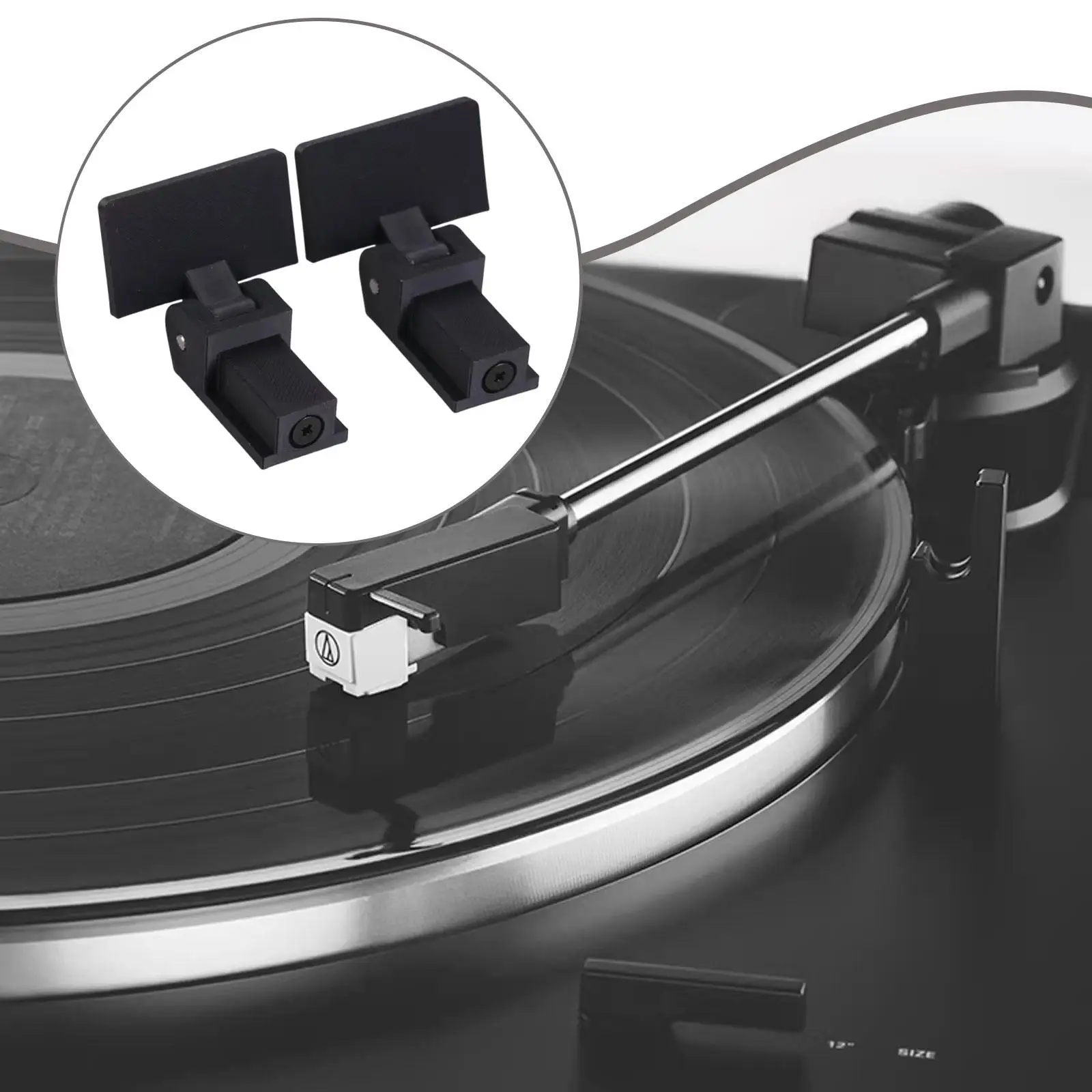 2Pcs 턴테이블 더스트 커버 힌지 교체 부품 LP3 피팅용 고성능 전문가용 비닐 레코드 플레이어 턴테이블 부품