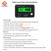 DC 8-30V USB3.0+Tpye-C Lead Acid Lithium Battery Capacity Indicator Car Motorcycle Digital Voltmeter Voltage Tester Meter Tool 2