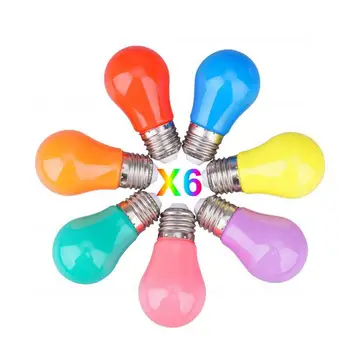 1PCS 5PCS 10PCS 220V 110V E27 5W 7W 9W led 컬러 플라스틱 코팅 알루미늄 다채로운 빨간색 노란색 녹색 파란색 장식 랜 턴 전구