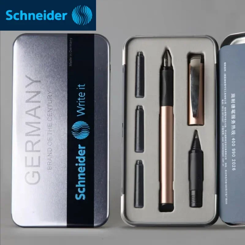 Schneider BK600 펜 세트, 이리듐 골드 펜 팁 송진 재료, 비즈니스 사무실 서명 펜 선물 상자, 0.5mm