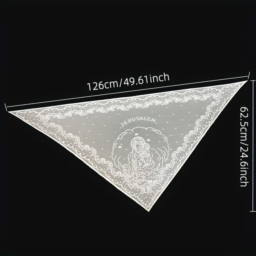 Polyester Lace Scarf for Women Thin Hair Accessory