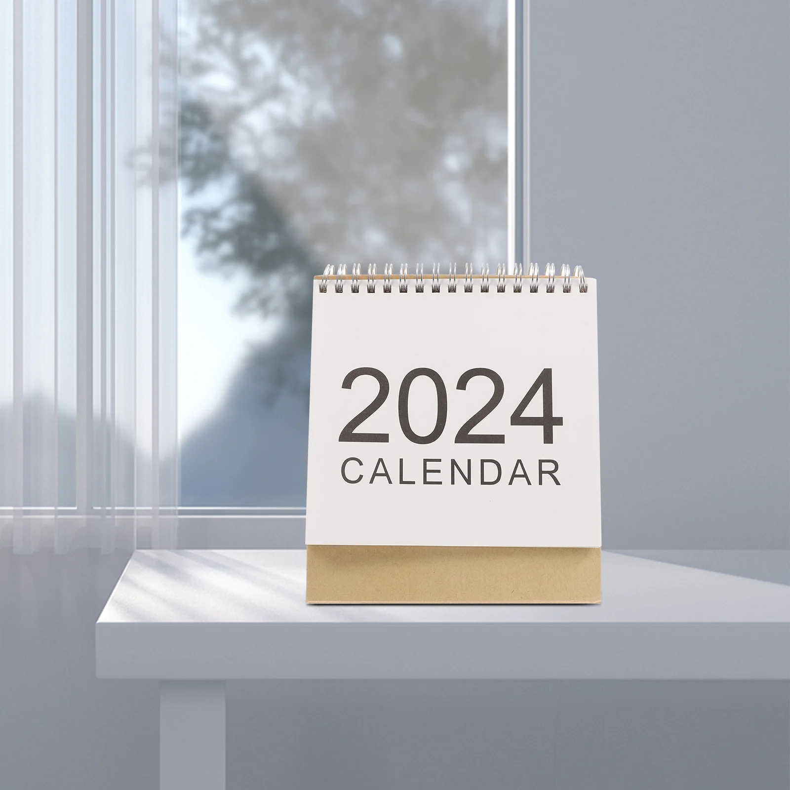 

2024 Desk Calendar Small Monthly Ornament Daily Use Standing Flip for Office Calender Freestanding Decorative Desktop