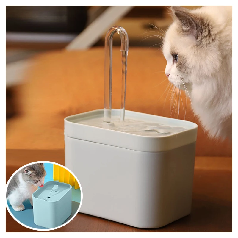 Cat Water Fountain Filter Ultra-Quiet Smart Automatic Pet Dog Water Dispenser&Burnout Prevention Pump1.5L Recirculate Filtrin